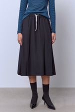 Юбка из премиальной шерсти со складками