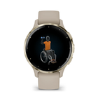 Умные часы Garmin Venu 3S 41 мм Безель из нержавеющей стали из мягкого золота, корпус французского серого цвета и силиконовый ремешок