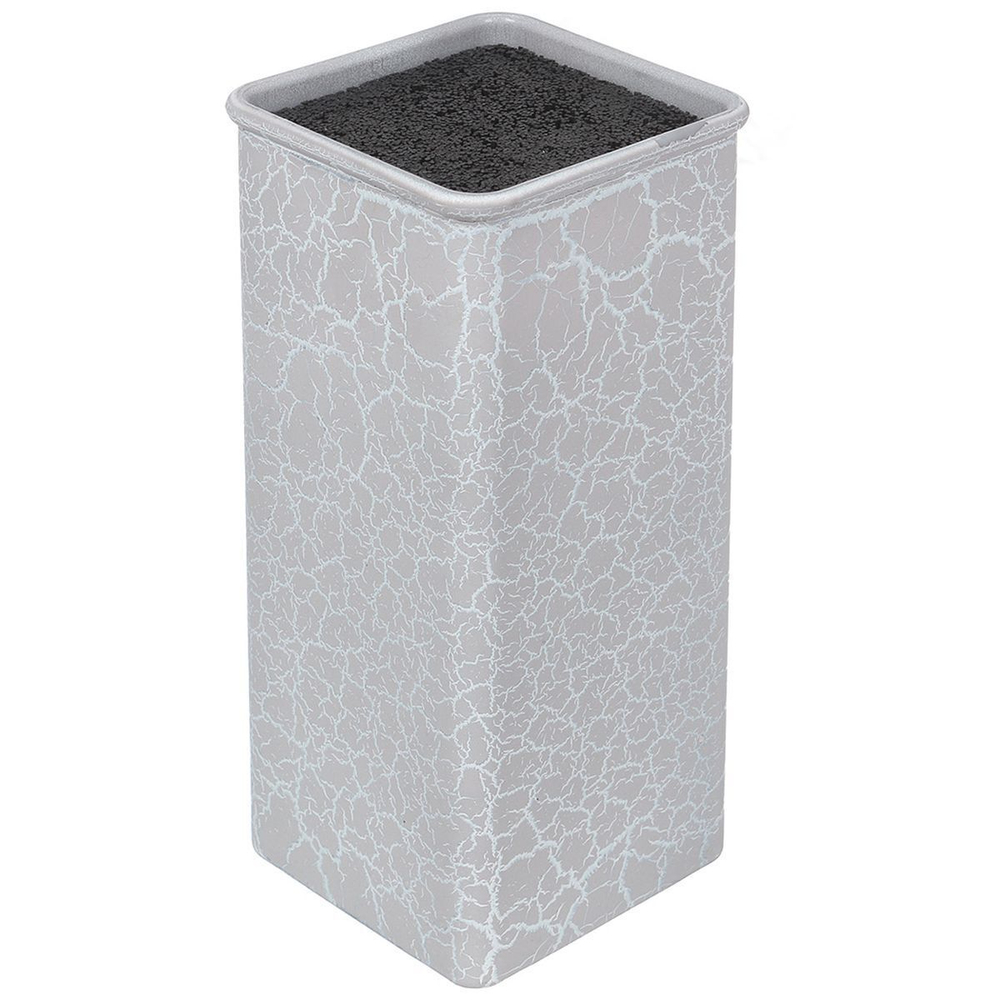 Подставка для ножей, пластик, прямоуг, 10х10х22.5 см, сер, Satoshi, 838-024