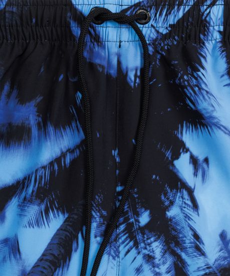 Шорты пляжные мужские Atlantic KMB-227, голубой + черный