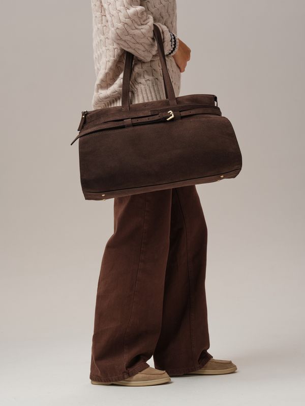 Замшевая сумка DBR 31152 темно-коричневый