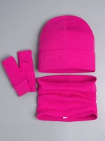 Шапка детская со снудом и митенками