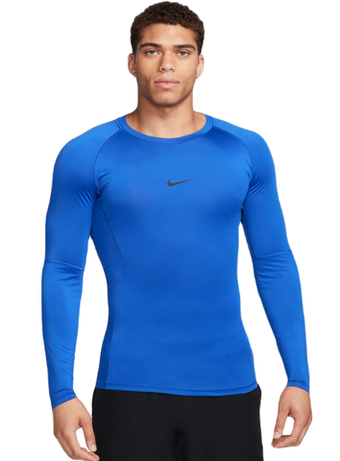Компрессионка  Nike Pro Dri-FIT Tight Long-Sleeve фитнес Top - небесный