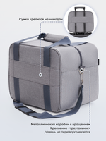 Сумка дорожная для ручной клади Pobedabags Премиум 36 х 30 х 27 серый