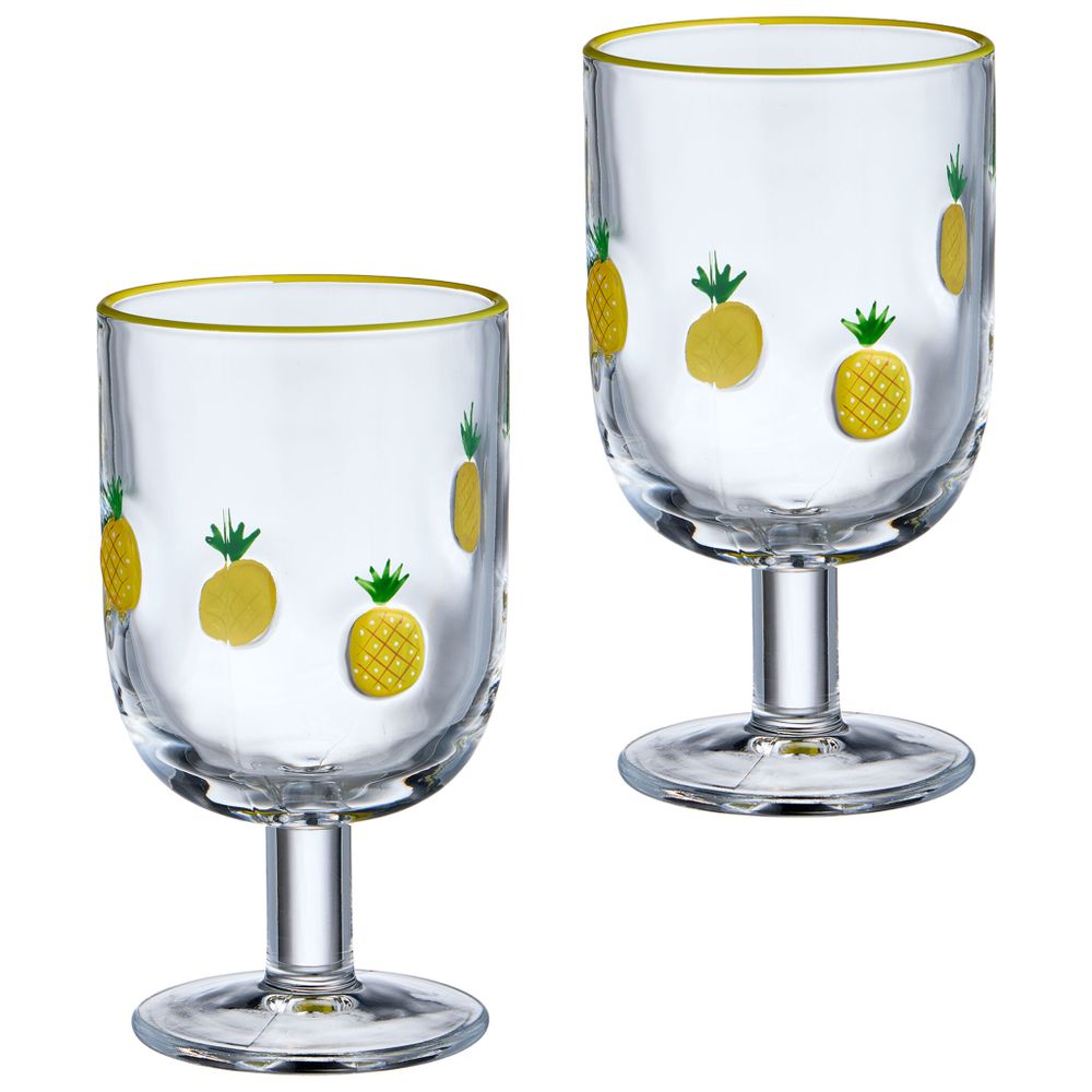 НАБОР БОКАЛОВ ДЛЯ ВИНА "FRUITY PINEAPPLE" ИЗ 2 ШТ. 350 МЛ