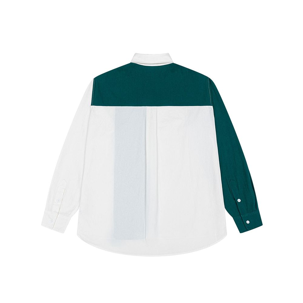 Сорочка Ymkashix Puff белая / изумрудная