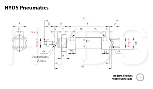 DSNU-10-35-P-A Пневмоцилиндр