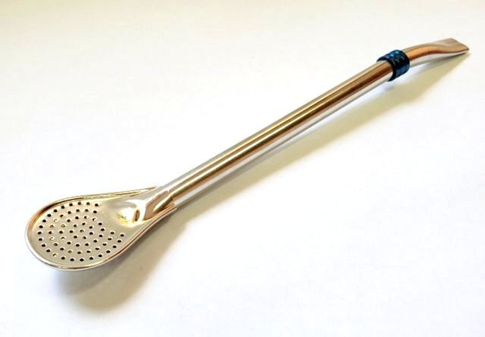 303004 Бомбилья "Цветные вставки" 19 см, металл серебристый