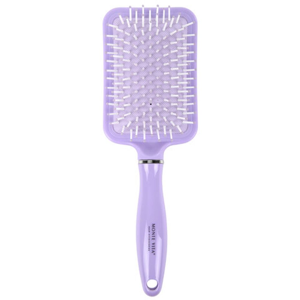 Расческа для волос массажная, широкая, 24х8 см, фиолетовая, MONTE VITA (МОНТЕ ВИТА), 457419