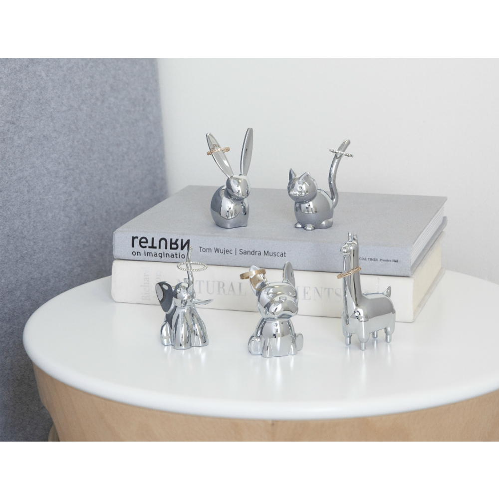 Подставка для колец zoola лама хром