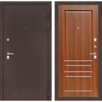 Дверь входная Лабиринт CLASSIC антик медный 03 - Орех бренди металлическая