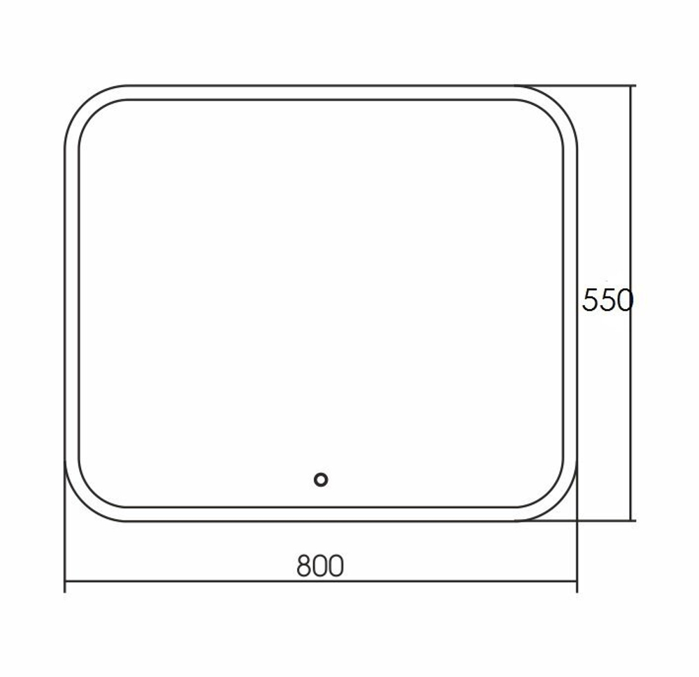 Зеркало GROSSMAN COMFORT 80х55 с LED подсветкой