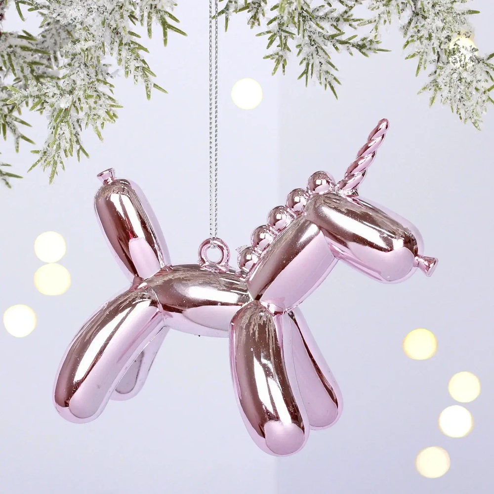 Ёлочная игрушка «Воздушный единорожек» 11*5*9 см, Розовый