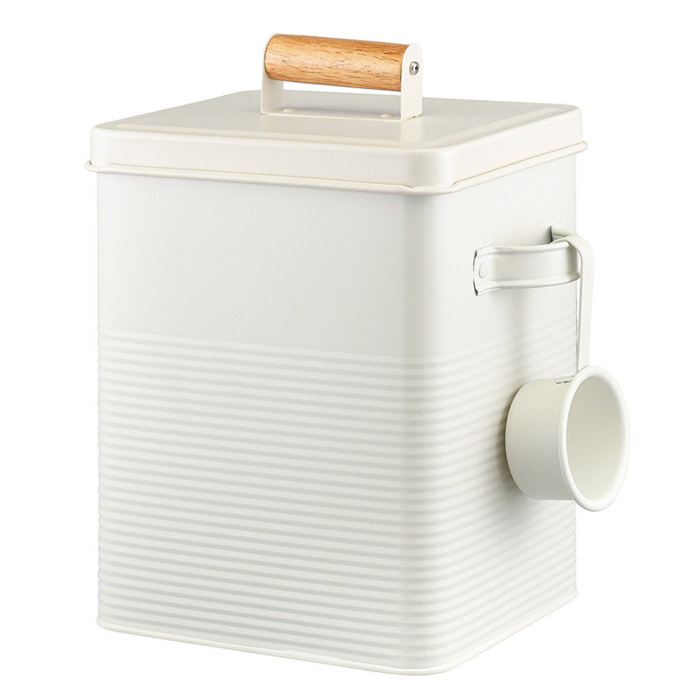 Банка для хранения универсальная irmel, 6,2 л, с ложкой, молочная