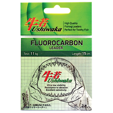 Поводок флюорокарбоновый Ushiwaka UF-2514  14кг 25см 2шт