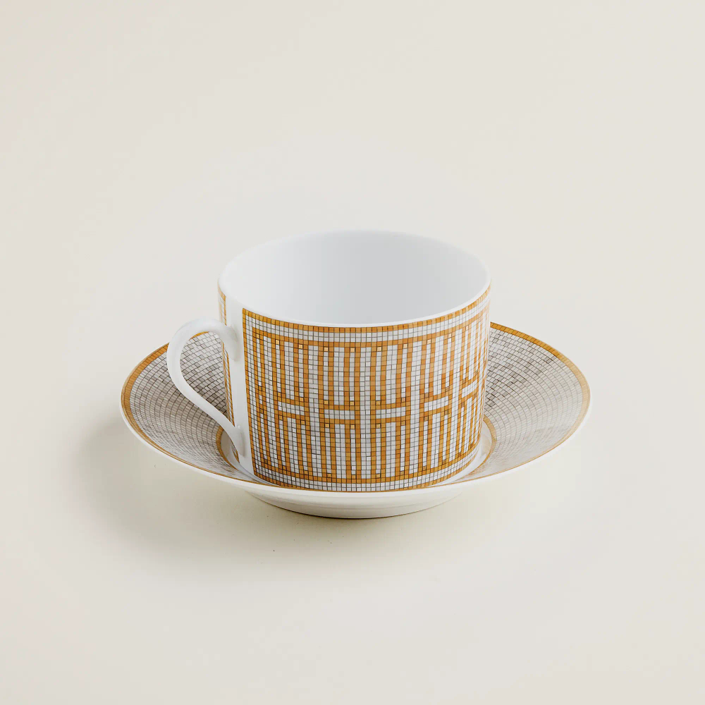 Чашки с блюдцем для завтрака Mosaique Au 24 Or (2 шт.)