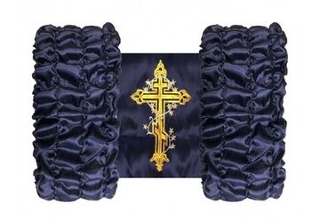 Обивка атласная ЧЕРНАЯ Термокрест Золото