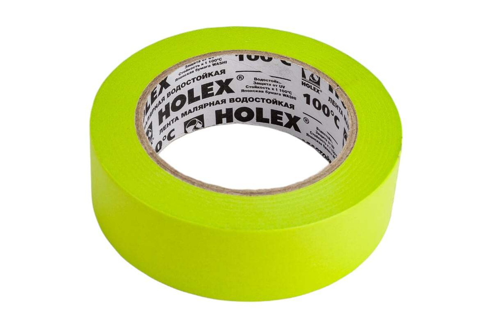 HOLEX  Маскировочная лента до 100С, водостойкая, Зелёная 36мм * 50м