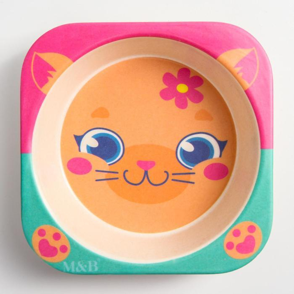 4933950 Набор бамбуковой посуды «ТРЕНД. Которусалка»: тарелка, миска, стакан, вилка, ложка