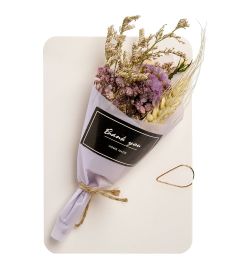 DF-92 Открытка с букетом из сухоцветов в подарочкой коробке «Для тебя» - Вариант A