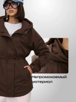 Ветровка с капюшоном удлиненная