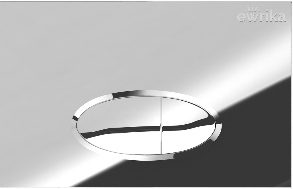 Кнопка смыва для унитаза EWRIKA 0051 пластик, цвет хром