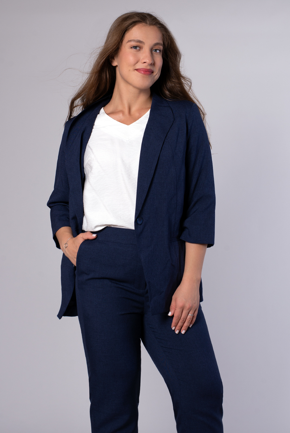 Жакет женский 3288АПА, темный деним #38ТД043288АП