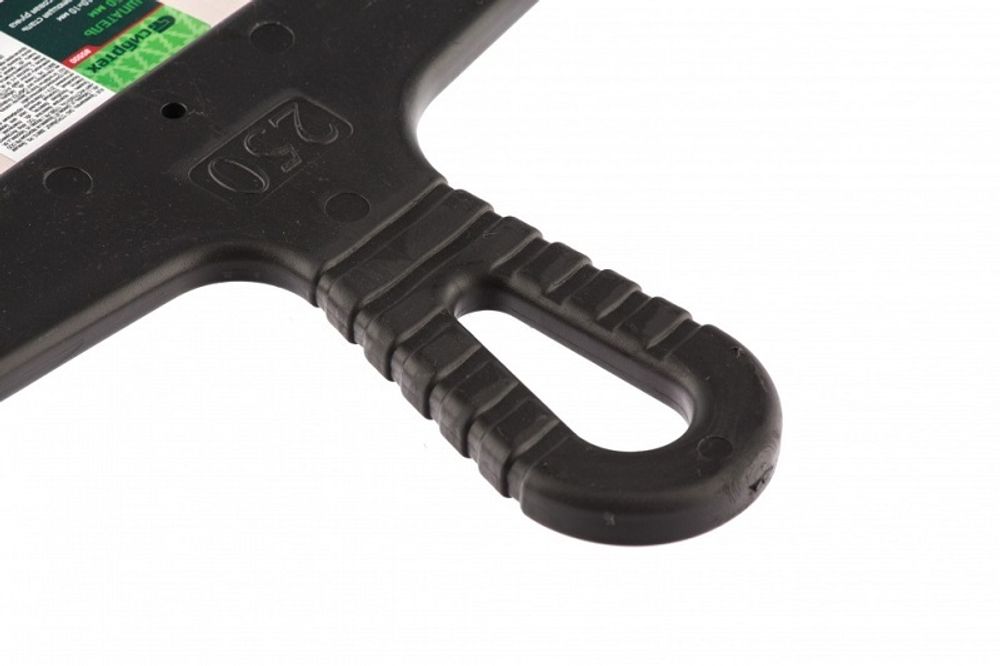 Шпатель из нержавеющей стали, 250 мм, зуб 10 х 10 мм, пластмассовая ручка Сибртех, 85500