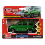 Модель ин. мет. "УАЗ Patriot" 12см, дв., багаж. зеленый, коробка SB-17-81-UP4-WB (Технопарк)