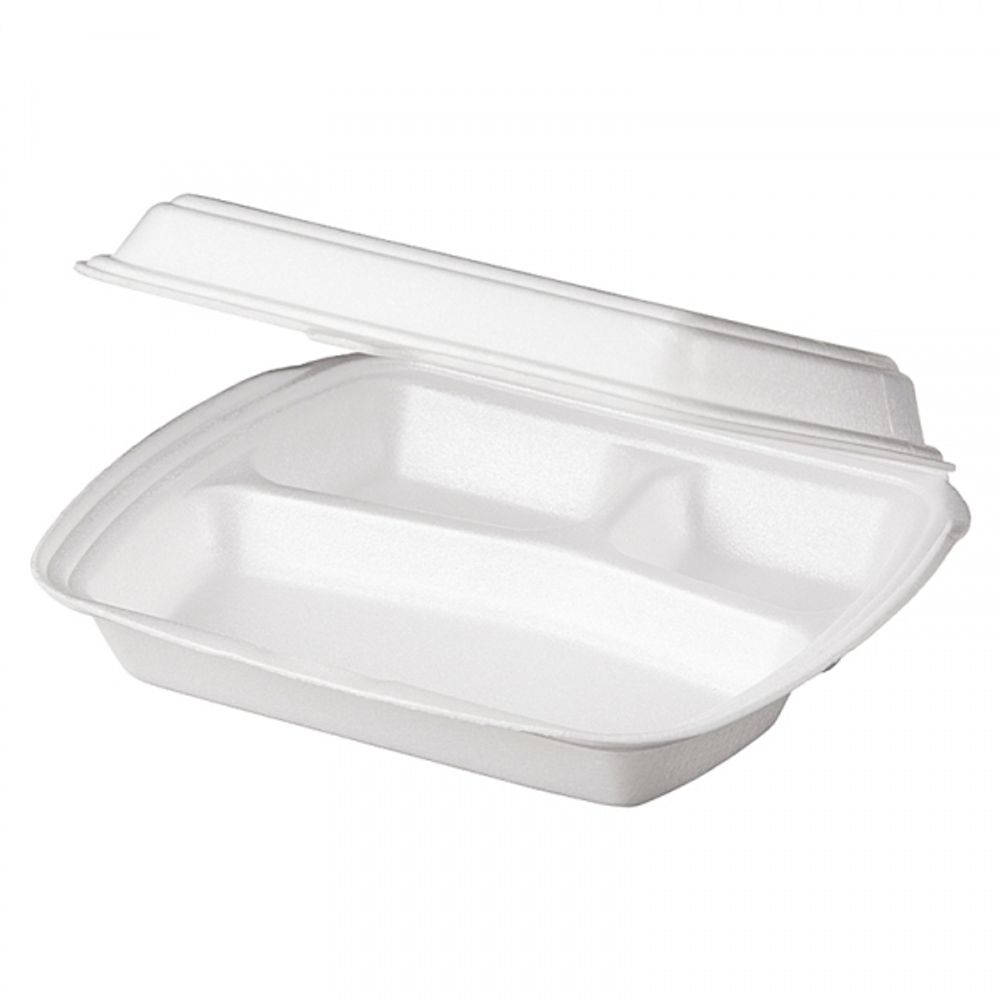 Ланч-бокс БЕЛЫЙ (100шт) 2-х-секц