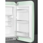 SMEG FAB10RPG5 Отдельностоящий однодверный холодильник, стиль 50-х годов, 54,5 см, пастельный зеленый, петли справа