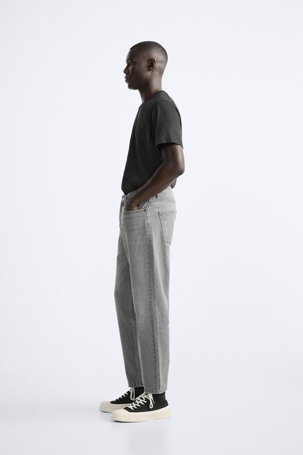 ZARA ДЖИНСЫ SLIM FIT, СЕРЫЙ