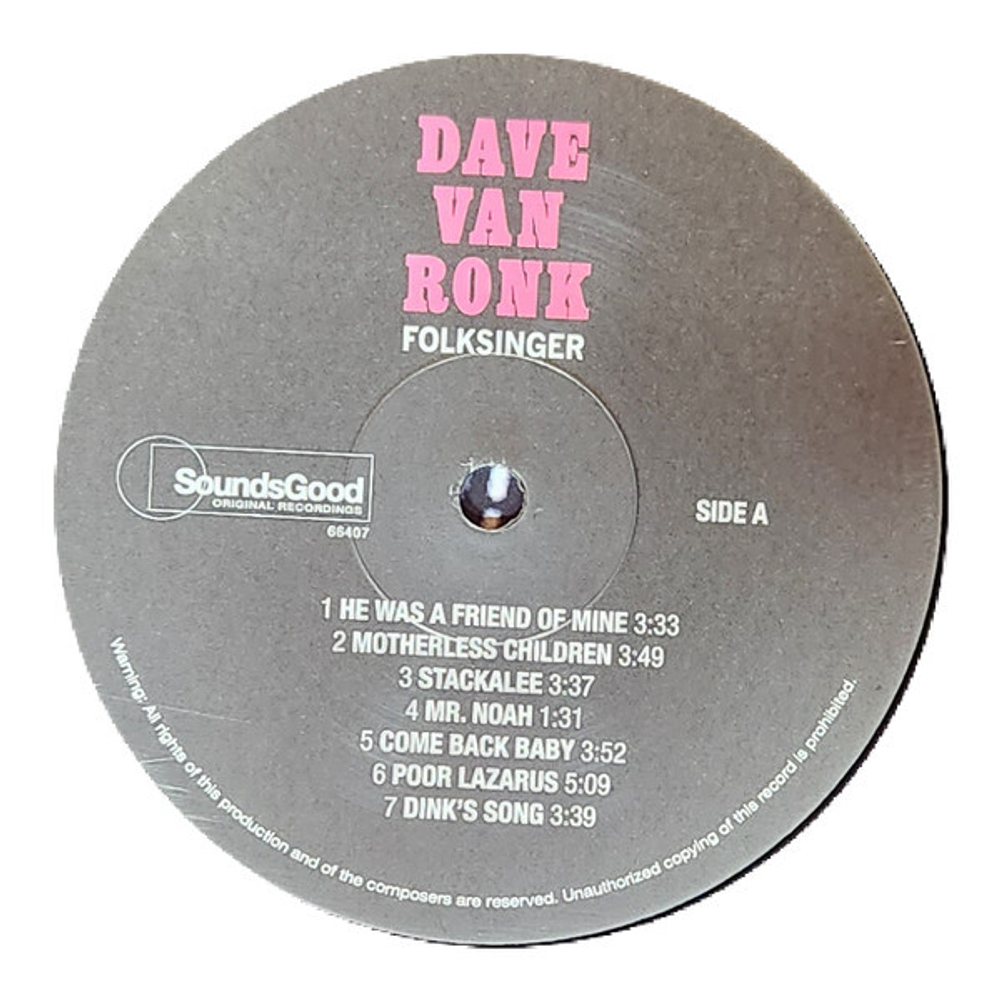 Dave Van Ronk / Folksinger (LP)