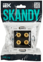 SKANDY Аудиорозетка 4-местная SK-A01Bl черный IEK