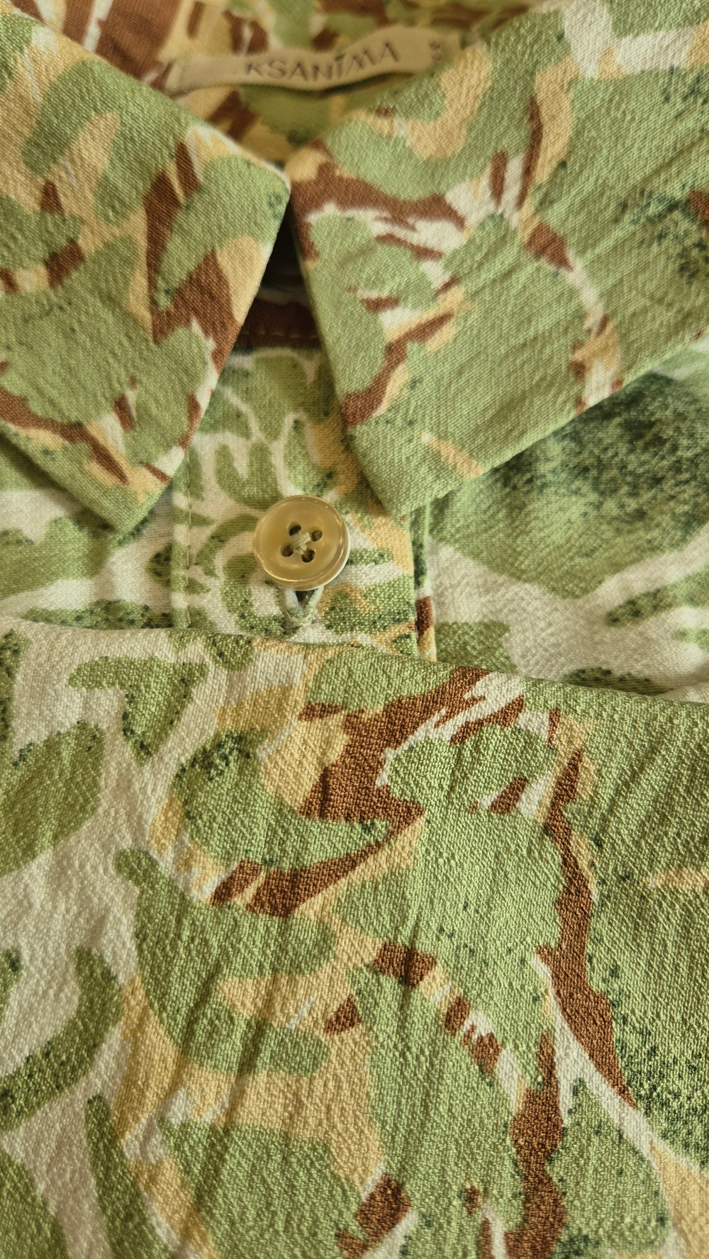 Блузка-Туника "Коричнево-зеленый принт"