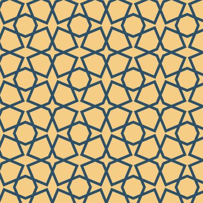 Марокканский геометрический желто-синий орнамент