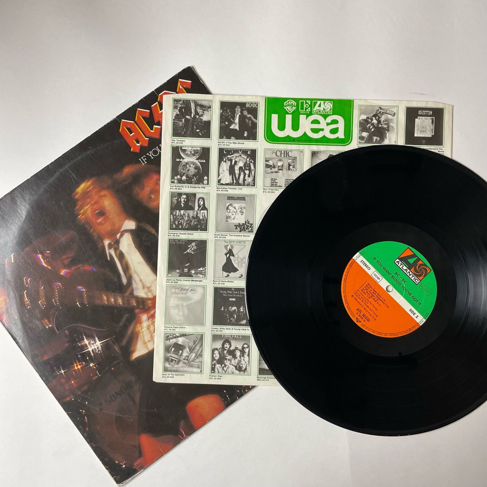 Винтажная виниловая пластинка LP AC DC If You Want Blood You've Got It (Germany 1978) Whole Lotta Rosie