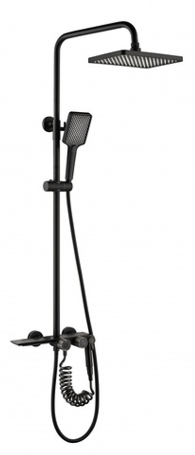 323562-C Душевая система, водопад (ЧЕРНЫЙ) ViEiR (5/1шт)