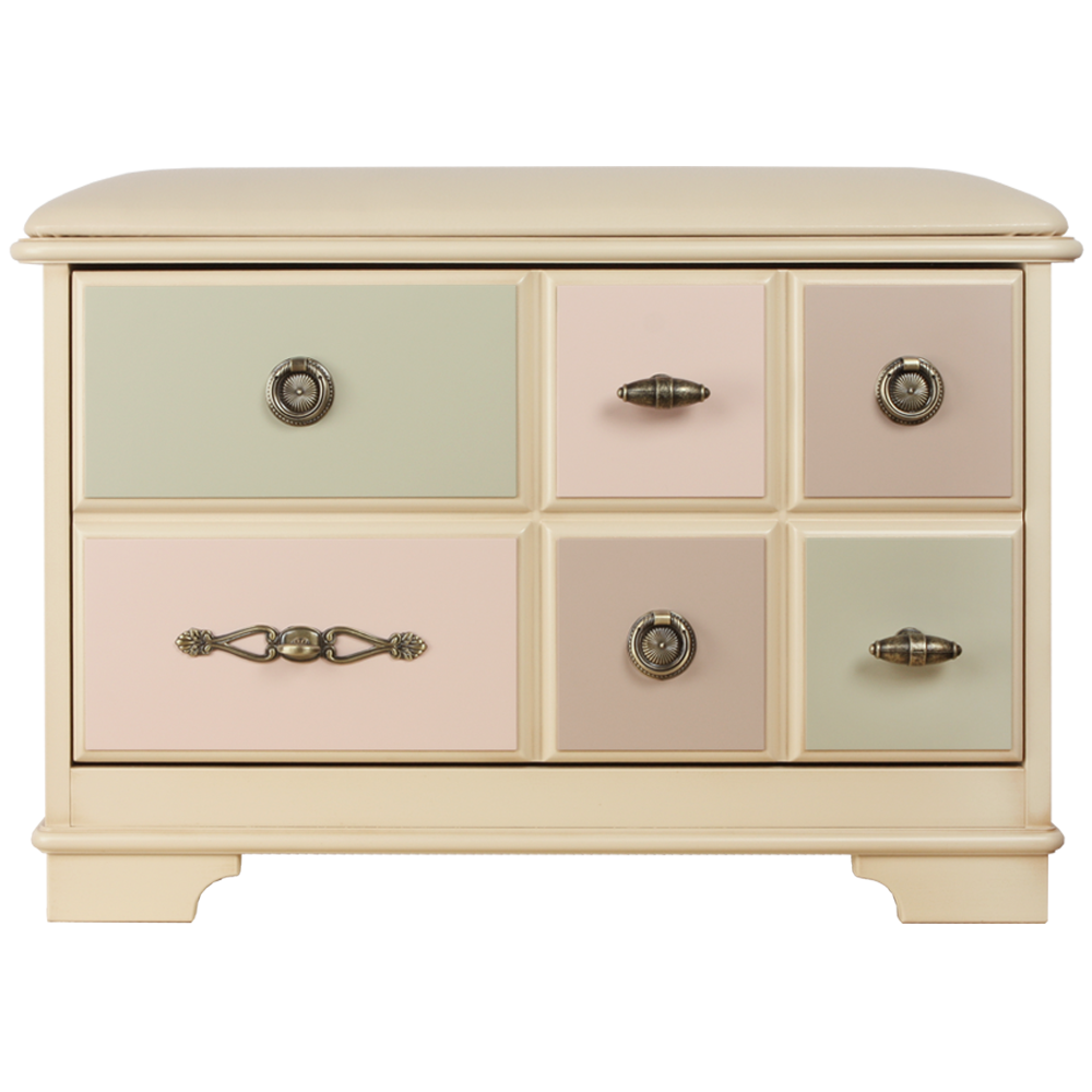 Банкетка Пандора 3 с обувницей Айвори Акварель