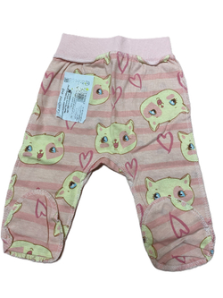 Ползунки пояс рибана из кулирки (100% хлопок) швы наружу на рост 56см