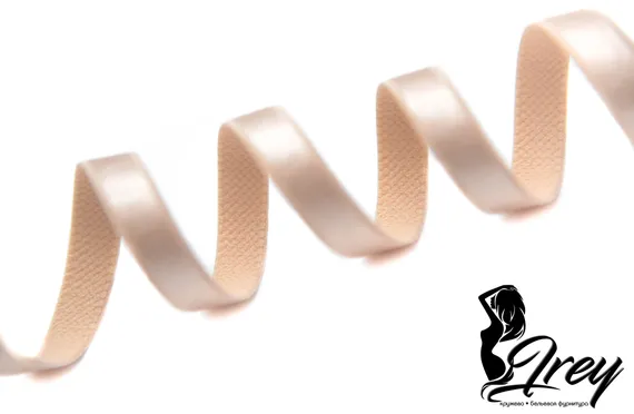 126 740/10 ОПТ Бретель глянец Lauma Fabrics, 10 мм, телесный 126