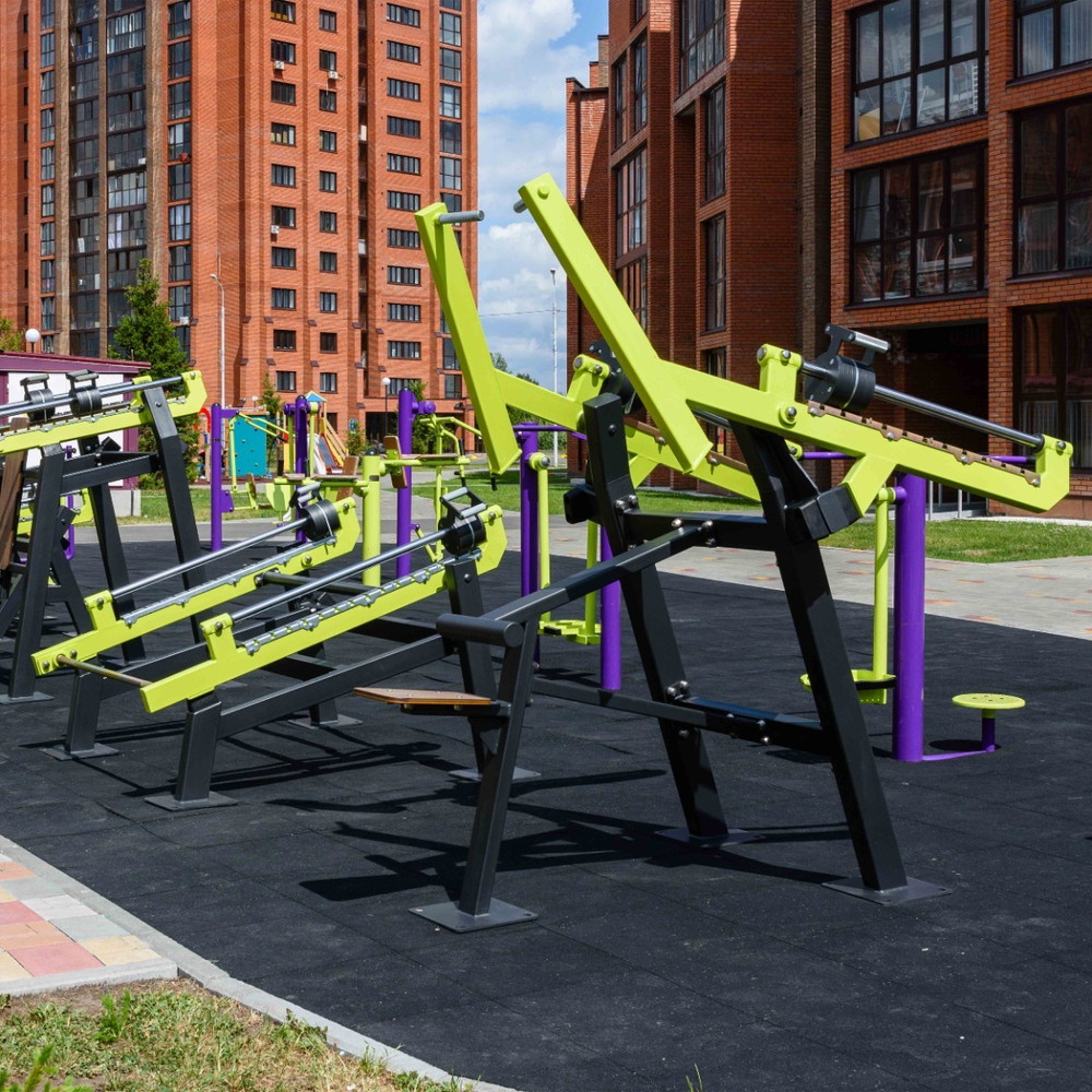 Force-2807 Уличный тренажер Верхняя тяга с переменной нагрузкой ZAVODSPORTA