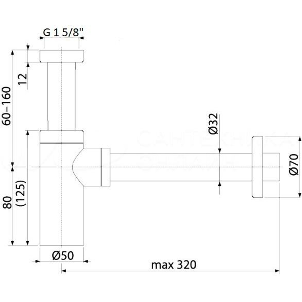 Сифон для раковины Boheme 609-BR Бронза
