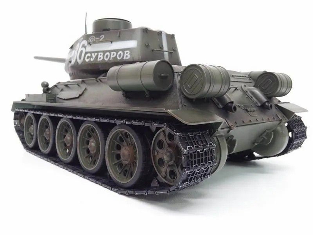 Радиоуправляемый танк Taigen T34-85 1/16 с дымом и звуковыми эффектами, 2.4G V3, высокая детализация, металлические компоненты
