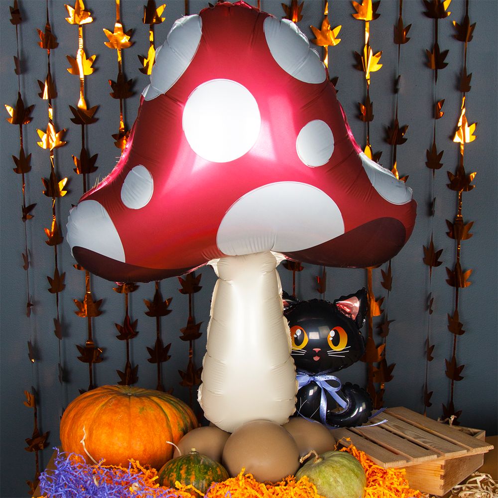 Шар (14''/36 см) Мини-фигура, Котенок, Черный, 1 шт.