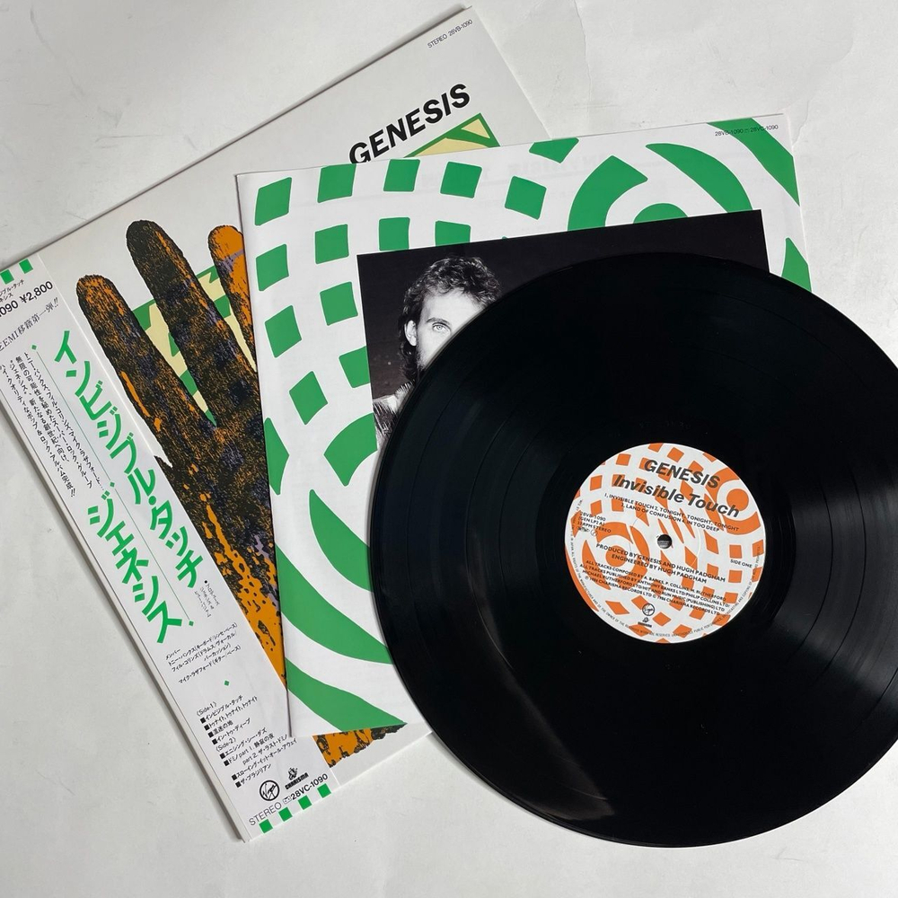Винтажная виниловая пластинка LP Genesis Invisible Touch (Japan 1986) (Obi) Land Of Confusion