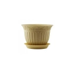 Горшок Виноград, D 16, 1 л, кремовый с поддоном