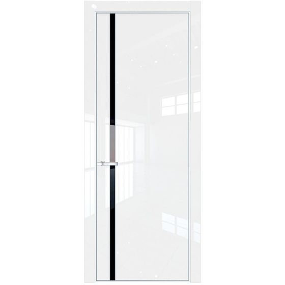 Profil Doors 21LA белый люкс профиль серебро стекло чёрный лак