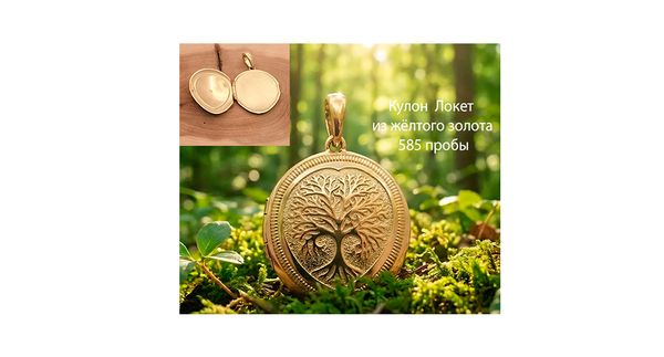 Золотой кулон локет " Древо жизни" на заказ - как создать своё украшение