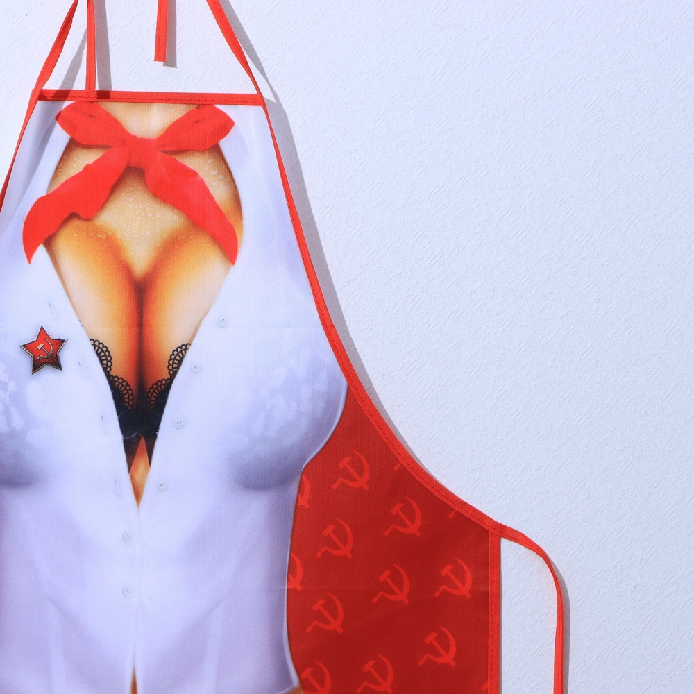 Сувенирный фартук Готовь! Всегда готовь! (Цвет: красный)